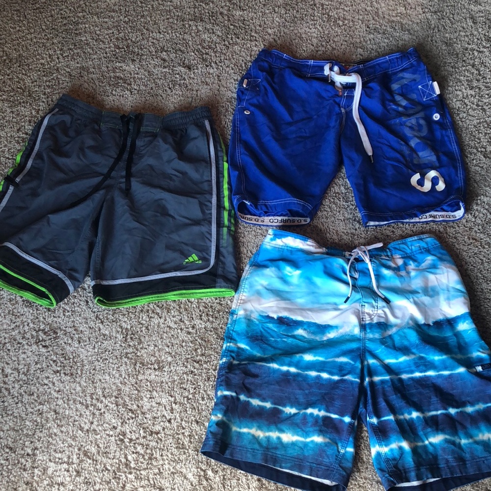 Men’s XL Swim Trunk Bundle lot of 3